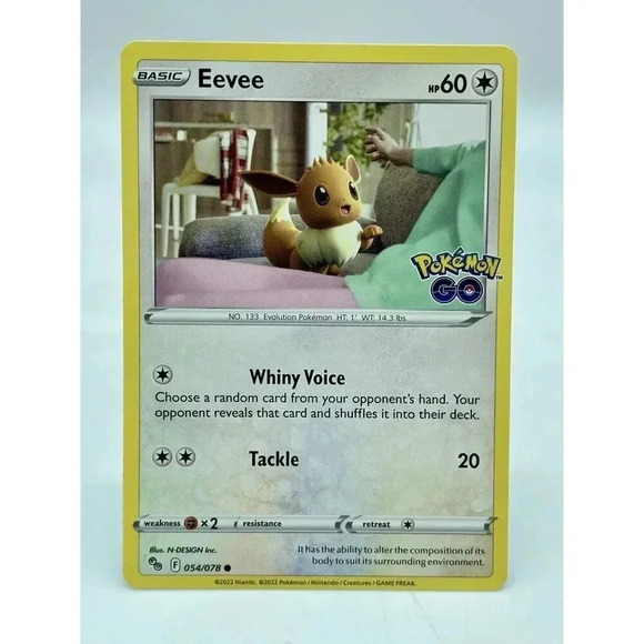 Eevee 054/078 Common Stamped Pokémon GO Non-Holo Pokémon TCG Mint Unplayed - Picture 1 of 6